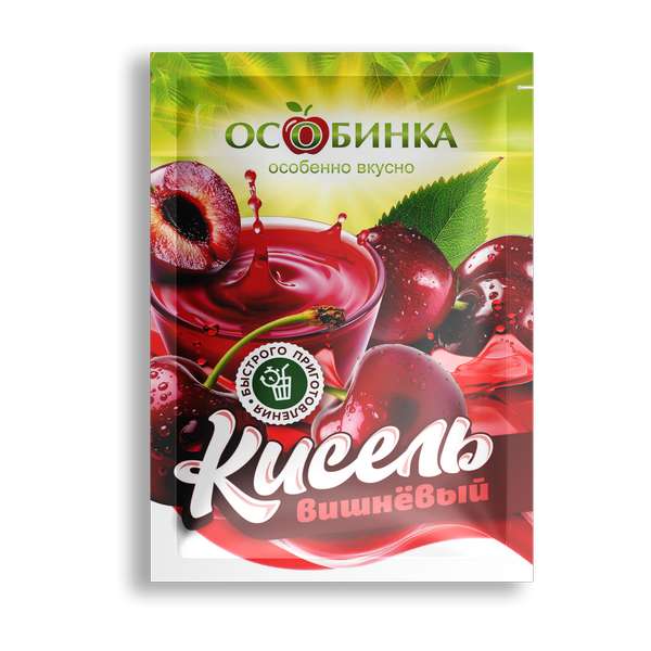 Упаковка Кисель вишневый - аренда торгового знака Особинка